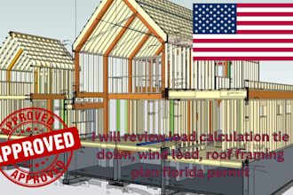review load calculation tie down, wind load, roof framing plan florida permit