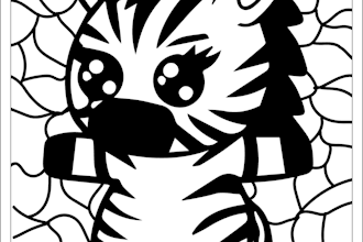 create 5 unique black and white illustrations ready to print