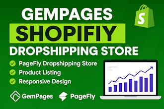 gempage shopify dropshipping store pod, automated shopify dropshipping store