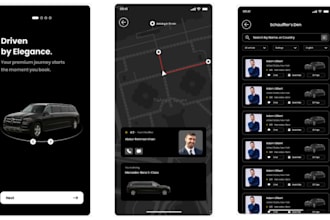 create limousine app, chauffer app, taxi booking app and website