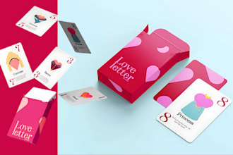 design custom playing card game board game flashcard box mockup rulebook design