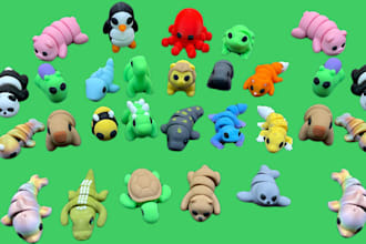 sculpt 3d articulated model flexi toy fidget toy 3d bjd doll for 3d printing