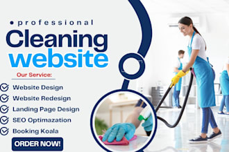 design cleaning website, commercial cleaning, cleaning leads, social media ads