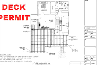 do city permit drawings for house plans, sheds, decks, patios, garages, adu