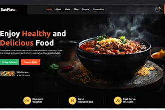 build wordpress food catering website, restaurant, online ordering, cafe website