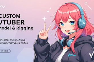 live2d vtuber model anime rigging vrchat design facerig vseeface anime art vrm