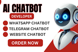 build website ai chatbot, integrate ai chatbot with whatsapp telegram ai chatbot