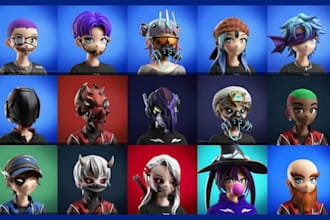 design cartoon nft avatars and generate your custom nft collection with metadata