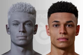 sculpt hyper realistic metahuman 3d head face mesh statue bobblehead bust prints