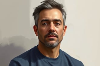 draw oil painting digital portrait