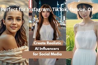 create ultra realistic ai influencers image for social media and fanvue model