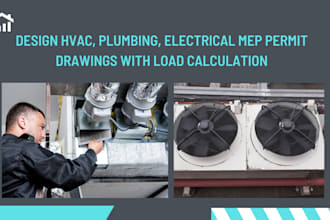 mep permit drawings hvac plumbing electrical load calculation design
