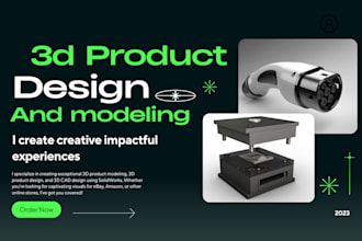 create 3d product modeling, 3d product design, 3d cad design using solidworks