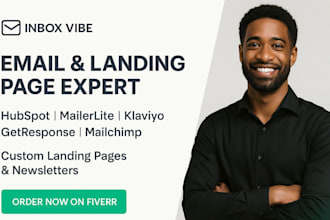 hubspot mailerlite klaviyo getresponse mailchimp landing page newsletter design