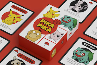 create card design playing card flashcards box design guidebook design mockup