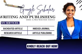 write and publish backdate articles in indexed journal, google scholar citations