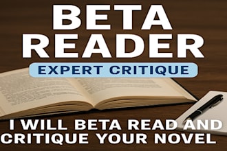 beta read and critique your novel for professional feedback