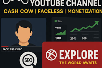 rebrand and optimize your youtube cash cow channel and faceless videos