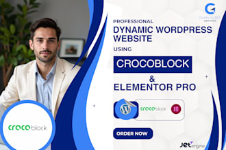 crocoblock website, design crocoblock, elementor pro, jet engine
