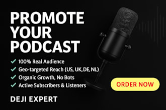 promote your spotify podcast or music to real US UK german and dutch listeners