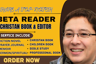 beta read your christian book, devotional book, sermon, historic and memoir