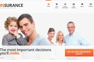 design insurance website life insurance website insurance landing page insurance