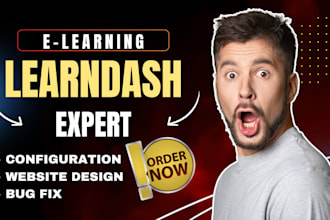 develop and customize wordpress lms website with learndash