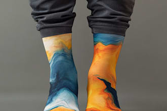 draw a unique socks design