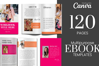 workbook in canva, workbook canva ebook formatting, editable ebook design
