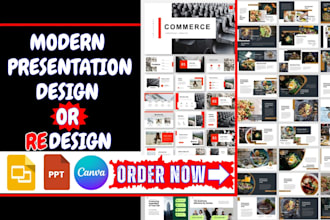 design, redesign powerpoint presentation, investor pitch deck slides in 5hrs ppt