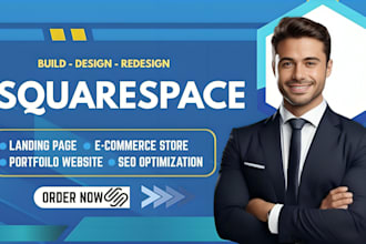 design squarespace website SEO ecommerce or check out optimization