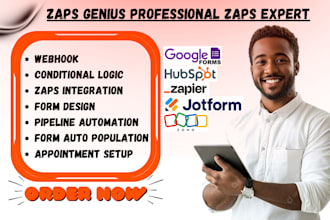 do zapier integration google forms jotform hubspot zoho calendly sms automation