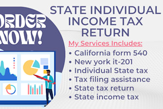 prepare and file your ca 540 or ny IT 201 individual state income tax returns
