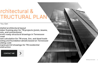 architectural structural deck pergola timber framing plan tn permit ready