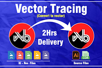 trace logo or sketch into vector