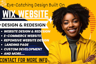 do wix website design, redesign wix website or wix online store
