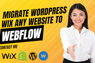 migrate your wordpress wix squarespace to webflow website webflow to any website