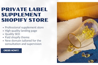 design a highly profitable private label supplement store supplement website