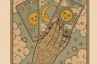 draw tarot card, playing card, or any illustration psychic reading love advice