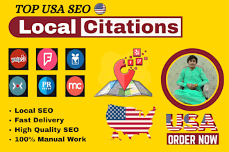 put business on 350 USA local citations directories, local SEO