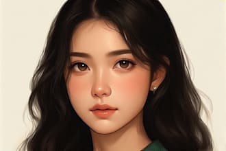 draw realistic digital oil paint from your picture