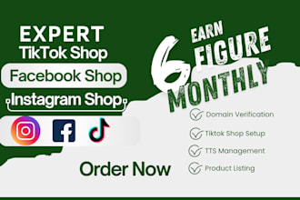 setup tiktok shop facebook shop instagram shop and category approval