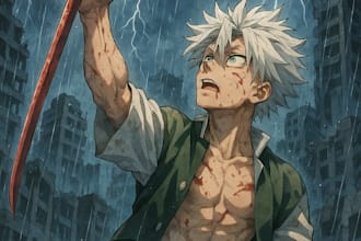 custom demon slayer anime illustration with ai