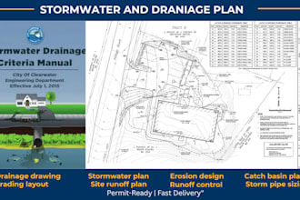 stormwater drainage runoff plan grading layout erosion control city permit appro