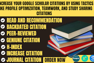 increase citations and h index on google scholar peer reviewed journal