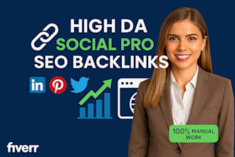 do high da social profile SEO backlinks for manual link building service