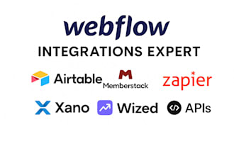 integrate airtable zapier wized xano webflow cms lms apis memberstack website