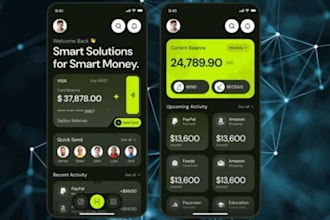develop fintech app money transfer app p2p payment app banking app neobank app