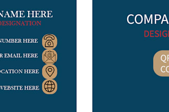 do 2 sided business card design with qr code