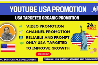 promote your youtube video and channel organically to a USA dedicated audience